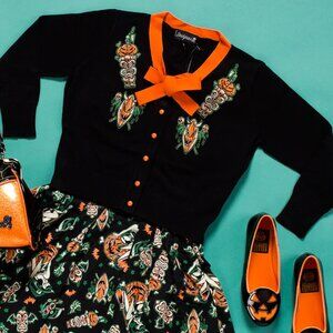 Sourpuss Hallow-Tiki Cardigan Sweater